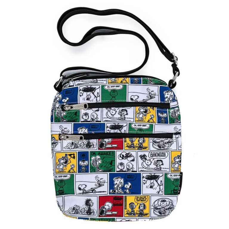 LOUNGEFLY PEANUTS COMIC STRIP NYLON PASSPORT BAG Gallery of Art