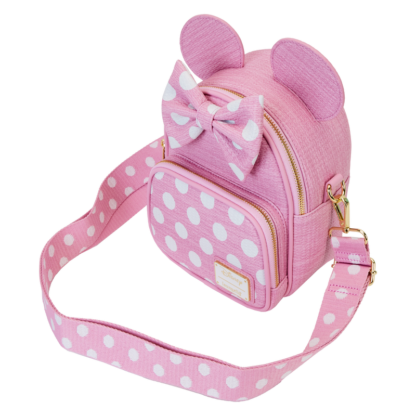 Minnie Mouse Woven Texture Convertible Mini Backpack & Crossbody Bag - Image 4
