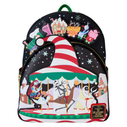 The Nightmare Before Christmas Candy Cane Carousel Glow Mini Backpack - Image 4