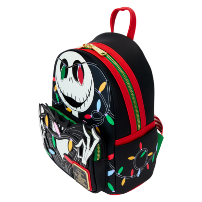 The Nightmare Before Christmas Jack Wrapped In Lights Light Up Glow Mini Backpack - Image 4