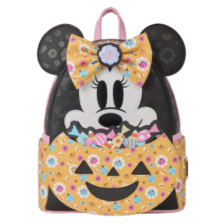 Minnie Mouse Cosplay Floral Pumpkin Glow Mini Backpack