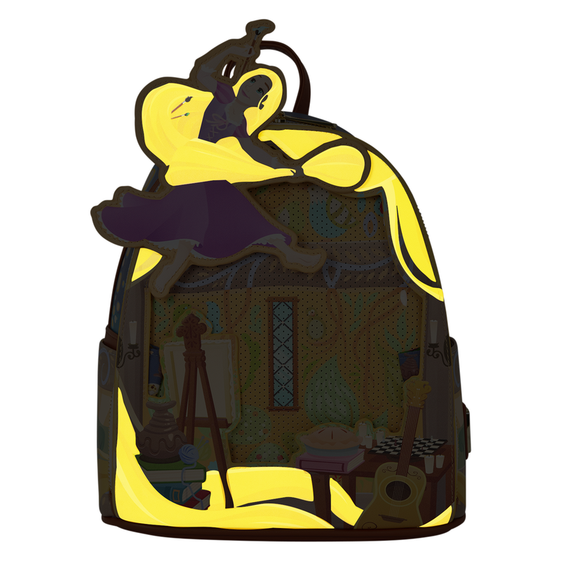 Tangled Rapunzel Glow Pin Trader Mini Backpack - Image 2