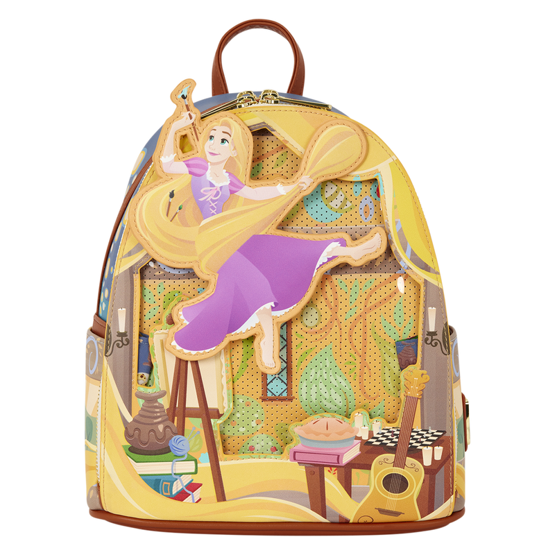 Tangled Rapunzel Glow Pin Trader Mini Backpack - Image 3