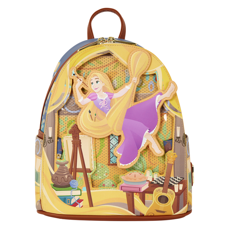 Tangled Rapunzel Glow Pin Trader Mini Backpack - Image 4